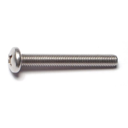 Midwest Fastener 1/4"-28 x 2 in Phillips Pan Machine Screw, Plain 18-8 Stainless Steel, 5 PK 79045
